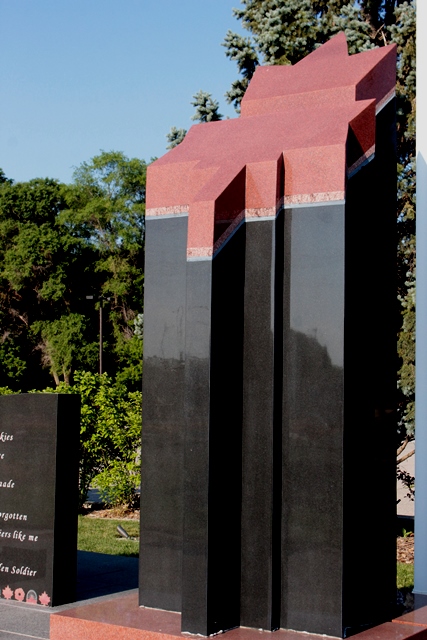 Fallen Soldier Statue at Vishnu Mandir Peace Park