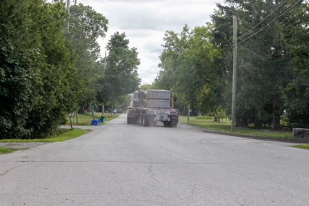 Gormley - truck leaving Unilock