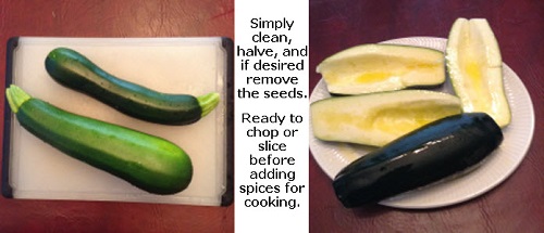 Prepping Zucchini