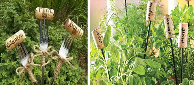 Corks to label herbs