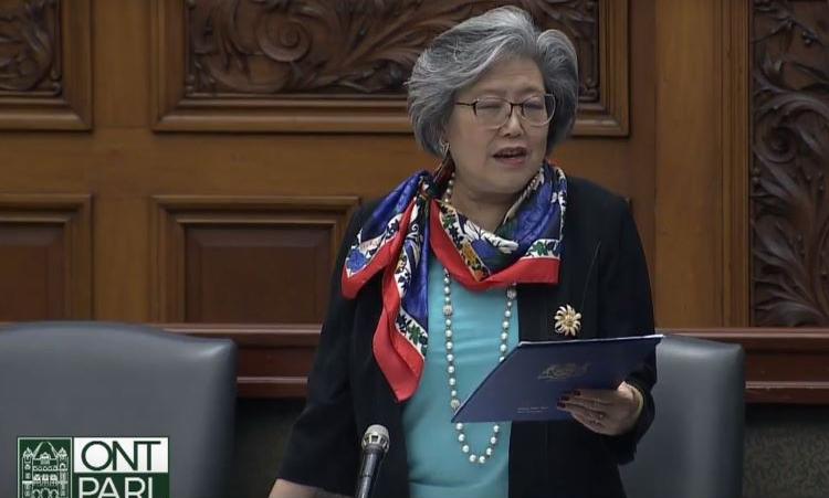 MPP Daisy Wai, speaking in  Ontario parliament